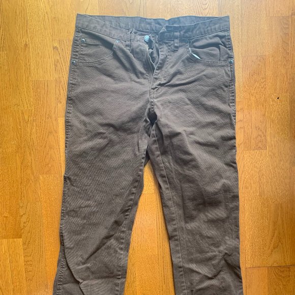 brown dickies 'denim' work pants with cool side pockets - Picture 1 of 5
